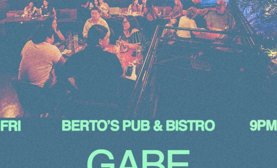 Guests enjoying live music by Gabe Enzo at Berto's Pub & Bistro in Bacolod City.
