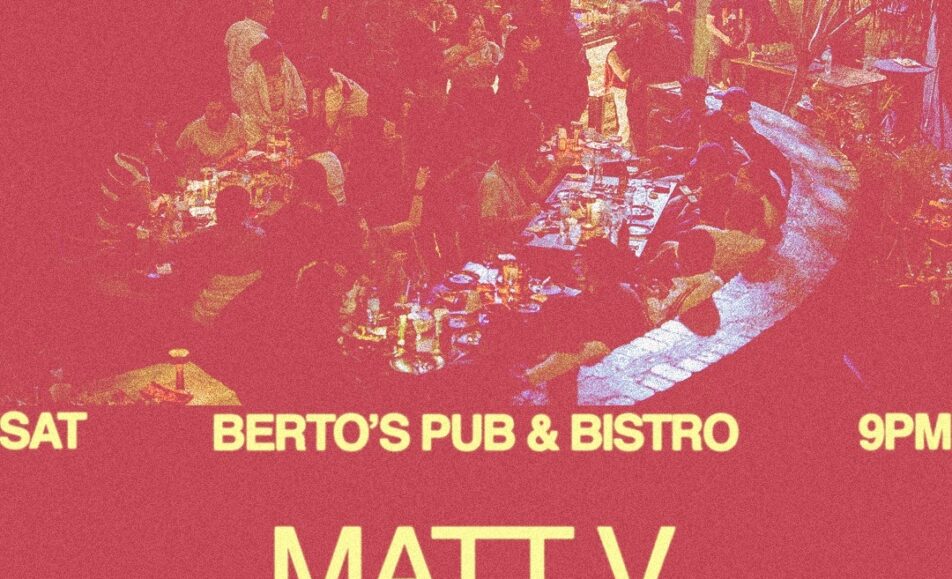 Crowd enjoying a Saturday night event featuring Matt V and Brent Miraflores at Berto's Pub & Bistro in Bacolod City.