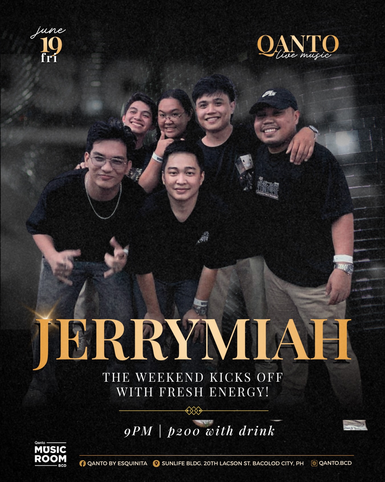 The Jerrymiah performing live at Qanto Music Room in Bacolod City featuring pop, pop funk, soul, and OPM music.