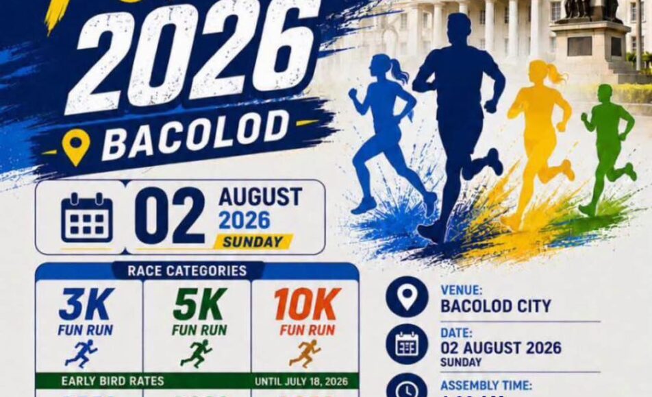 Masaligan Fun Run Bacolod 2026 at Bacolod City Government Center with 3K 5K and 10K race categories