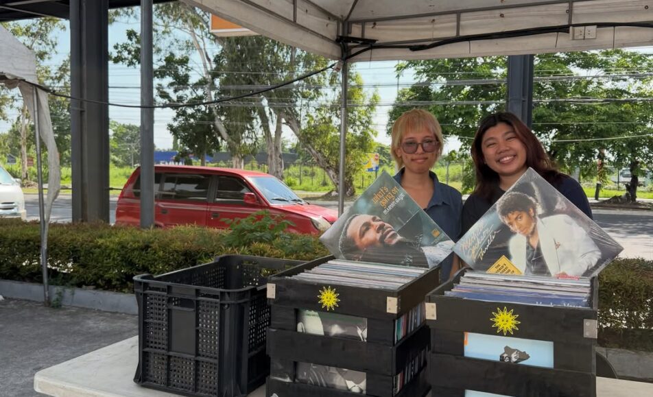 Sunnyday Records Bacolod pop-up booth at The District North Point with vinyl records on display