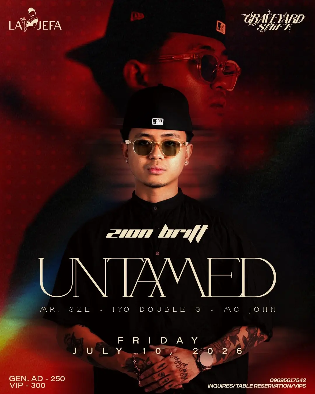 UNTAMED Bacolod event at La Jefa Club featuring Zion Britt, Mr. Sze, Iyo Gaudite, and MC John