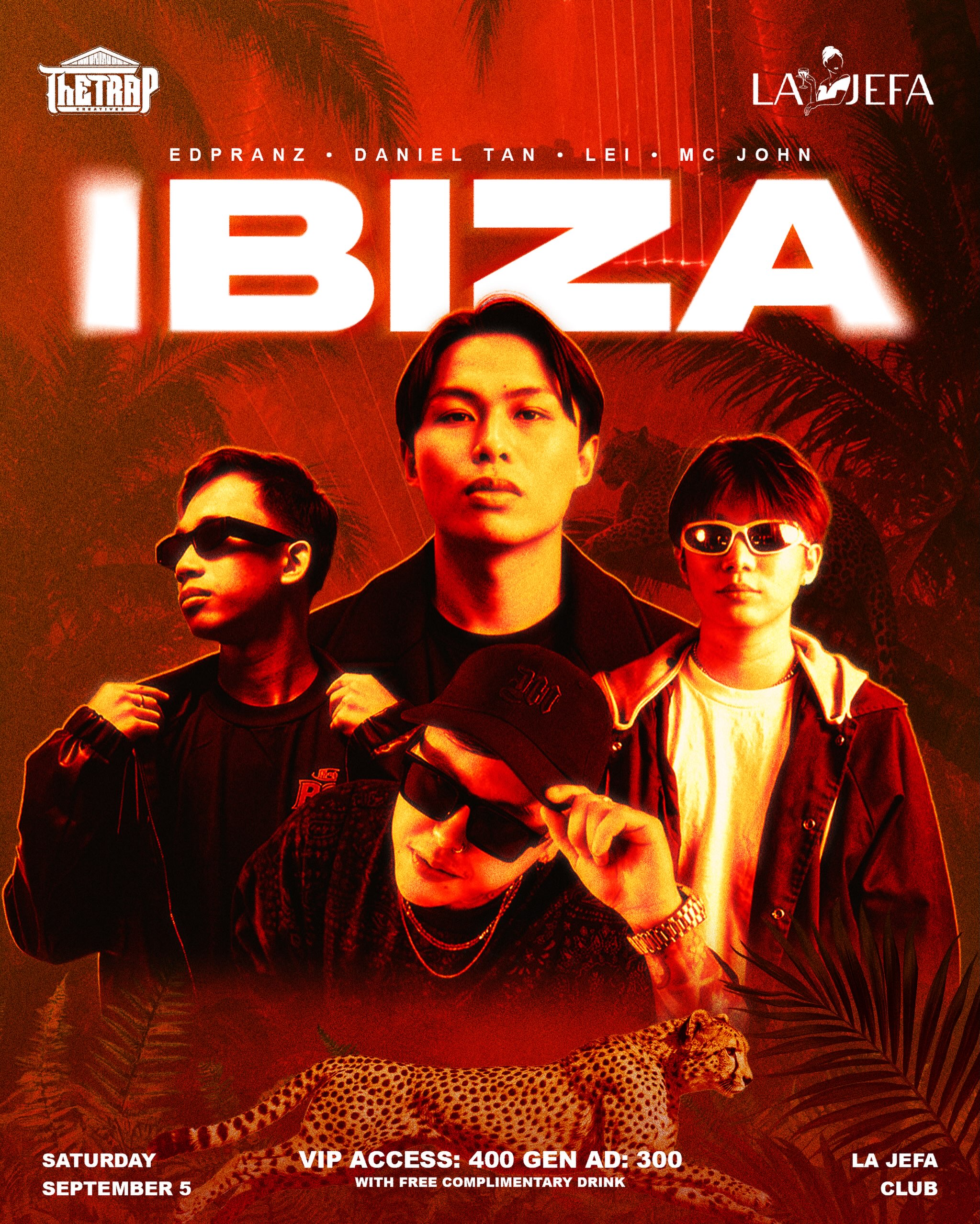 Ibiza or Nowhere Bacolod event at La Jefa Club on September 5 2026 featuring LEI Edpranz Daniel Tan and MC John