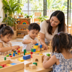 Children enjoying an early learning activity at a preschool in Bacolod City