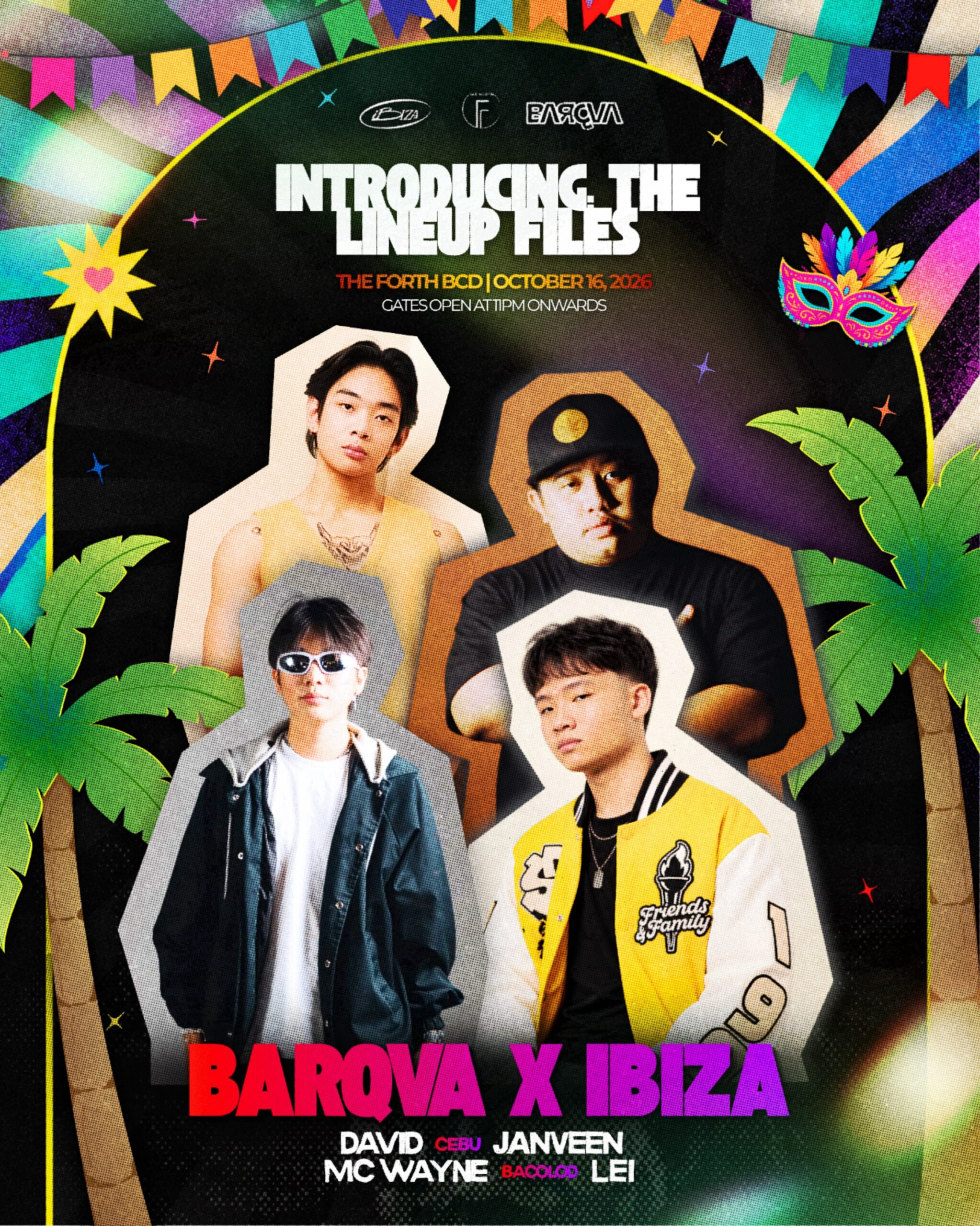 BARQVA X Ibiza Bacolod at The Forth on October 16 2026 featuring Janveen David Lei and MC Wayne