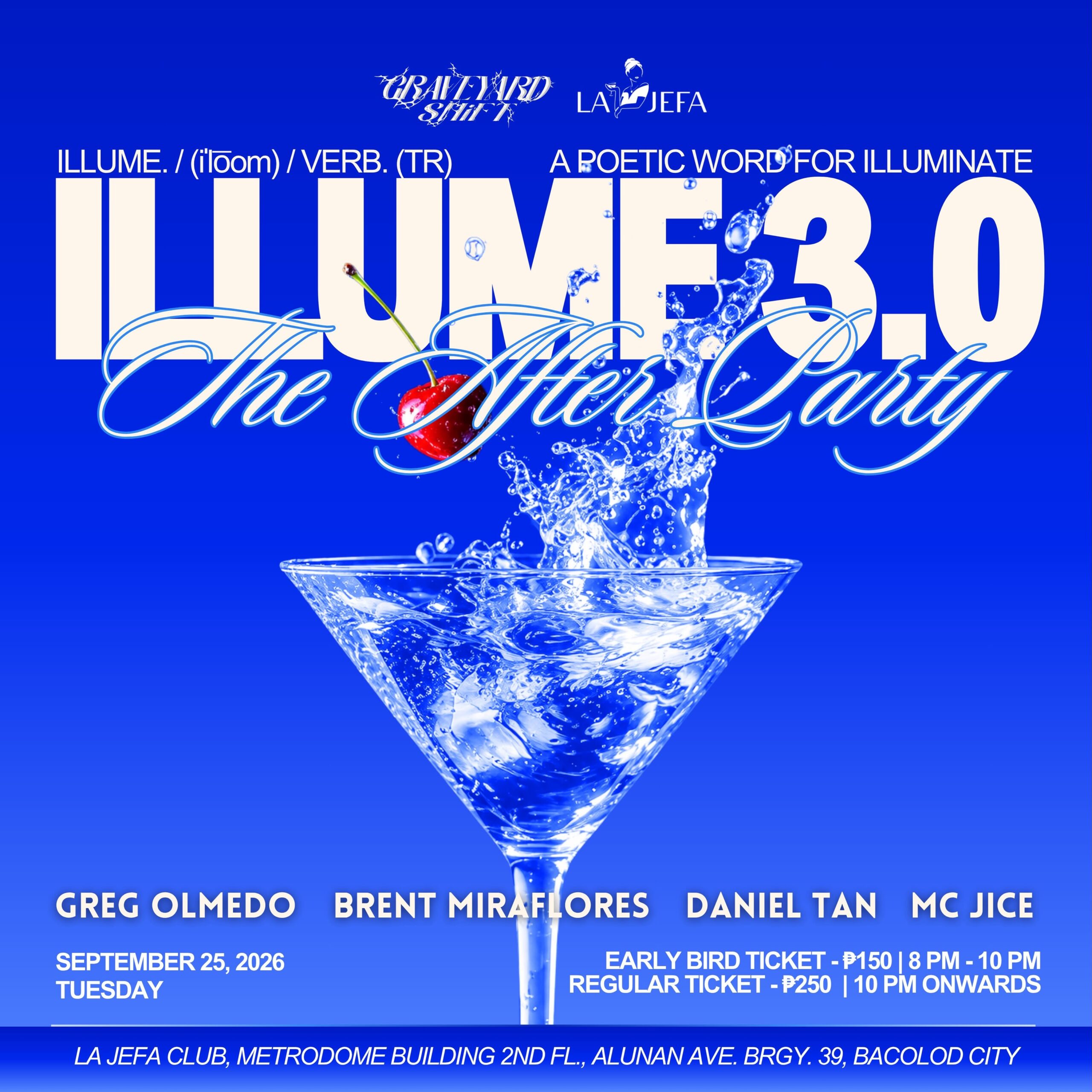 ILLUME 3.0 Bacolod at La Jefa Club on September 25 2026 for student nurses after party