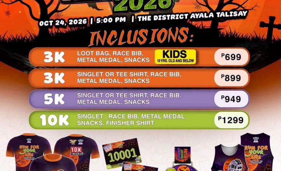 Spooky Night Run Bacolod 2026 Run For Your Life at The District Ayala Talisay on October 24 2026