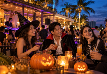 Write a literal description of the image actually used; include Halloween in Bacolod only when accurate