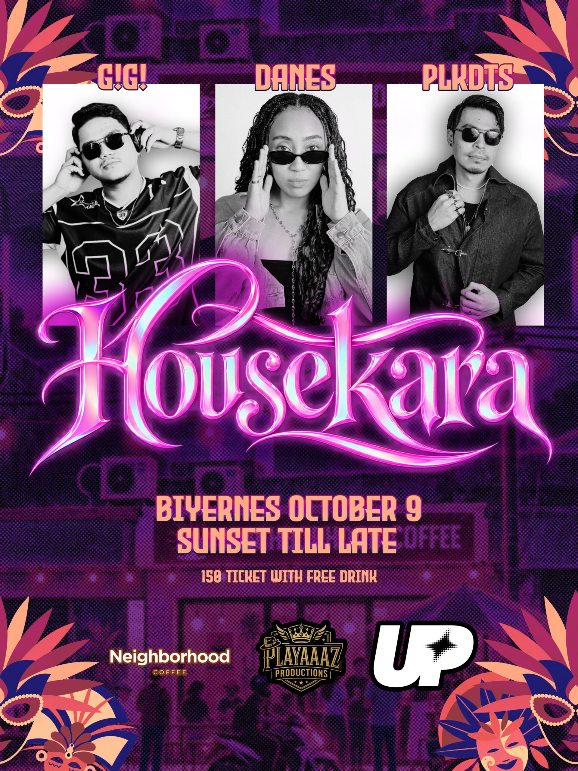 HOUSEKARA Bacolod at Neighborhood Coffee October 9 2026 featuring G!G! Danes and PLKDTS