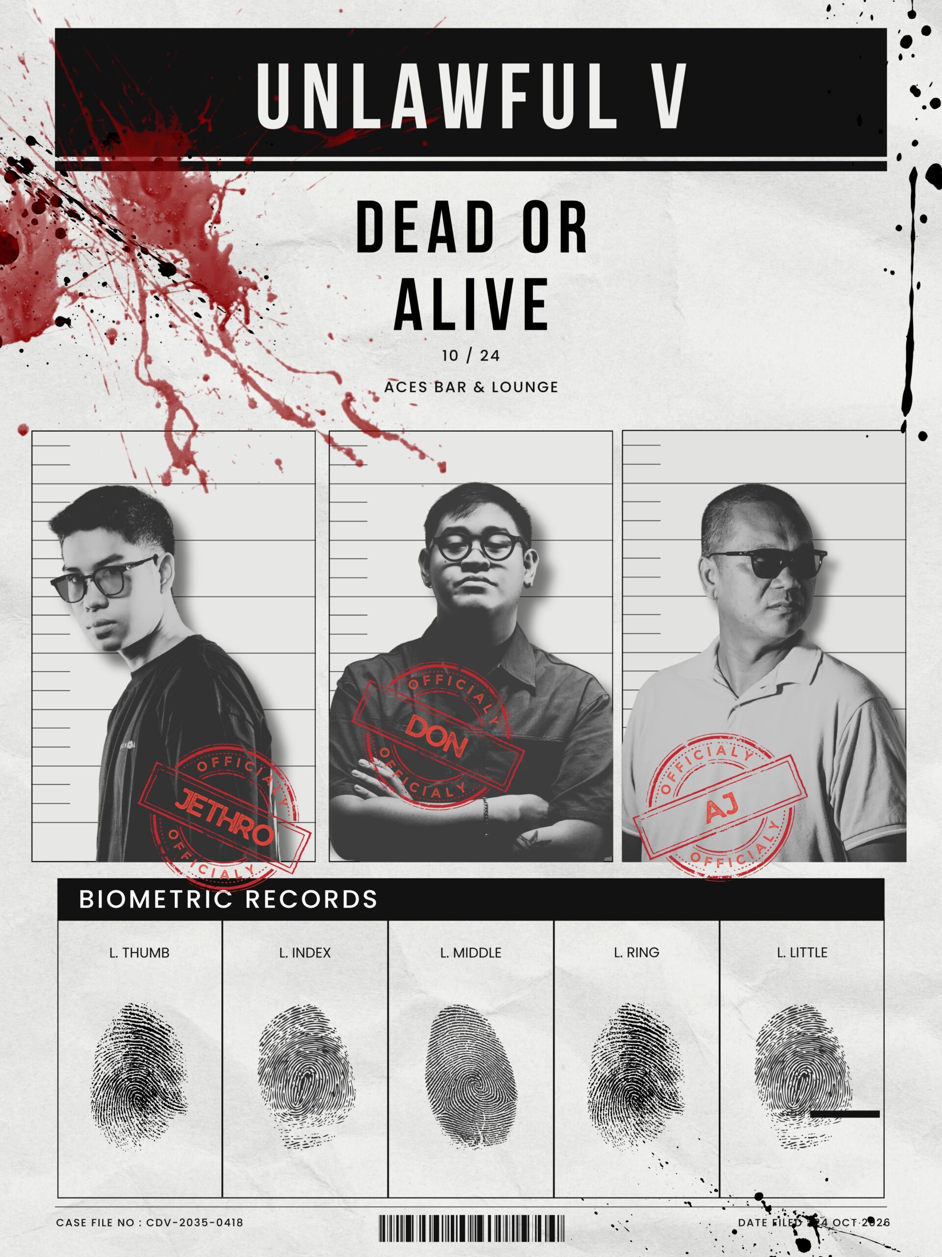 UNLAWFUL V Dead or Alive Bacolod Halloween costume party at ACES Bar and Lounge October 24 2026
